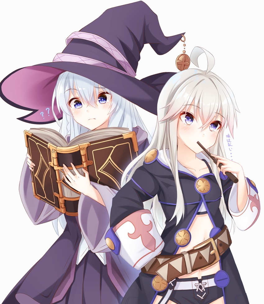 elaina and zero (majo no tabitabi and 1 more) drawn by angel_ina