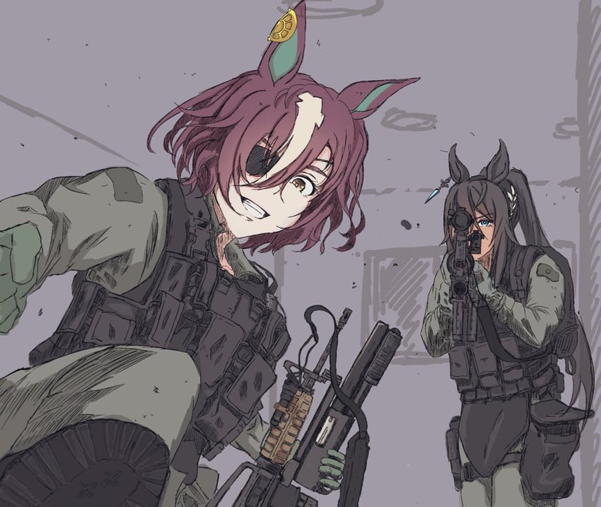 tanino gimlet and symboli kris s (umamusume) drawn by mogmogtororo