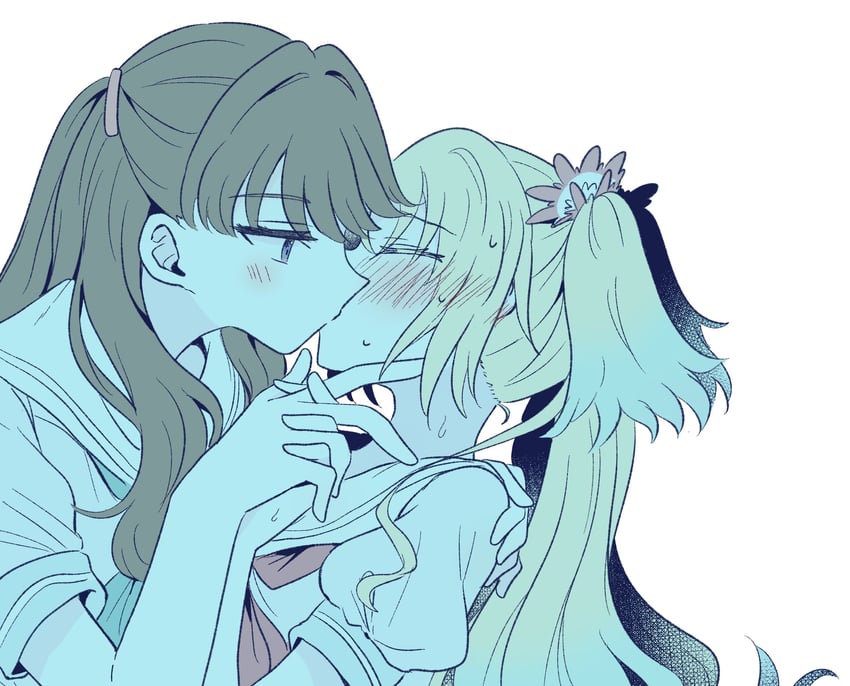 fujishima megumi and osawa rurino (love live! and 1 more) drawn by watage_modoki