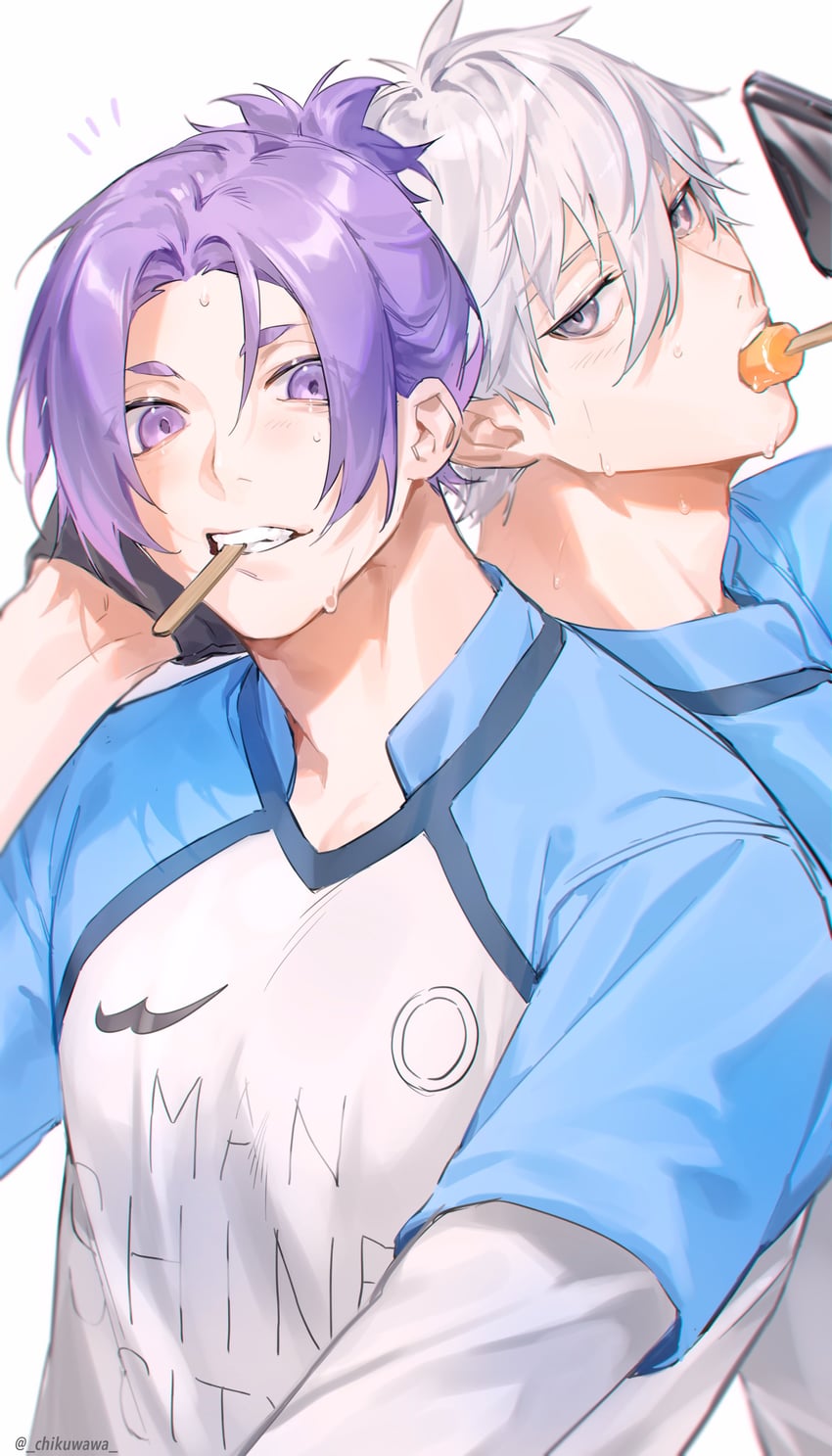 nagi seishirou and mikage reo (blue lock) drawn by chikuwa_(dr0603)