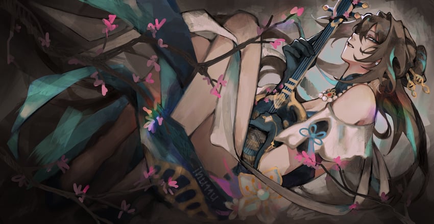 ruan mei (honkai and 1 more) drawn by inu11u