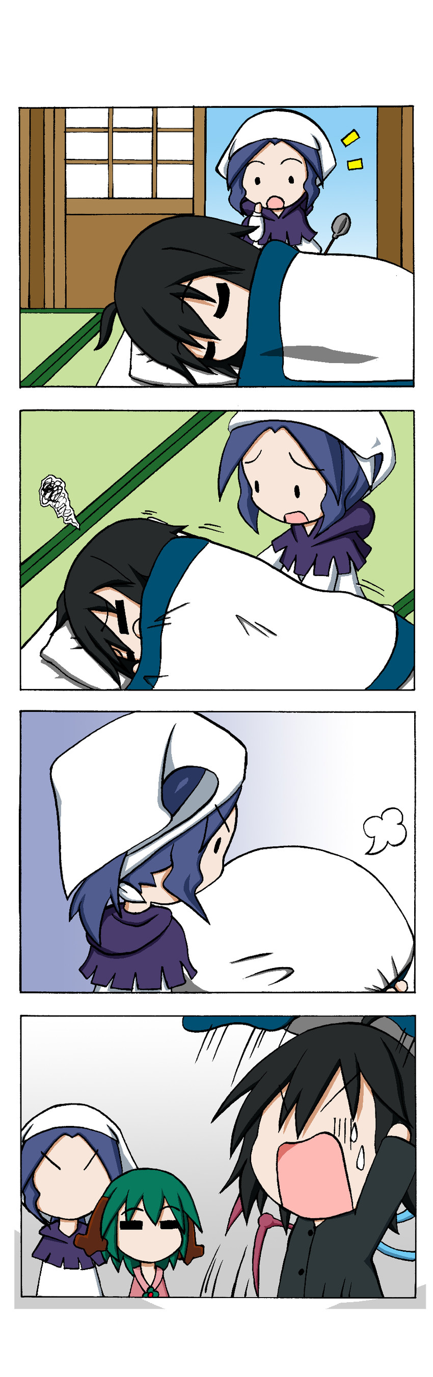 houjuu nue, kumoi ichirin, and kasodani kyouko (touhou) drawn by rakugaki-biyori