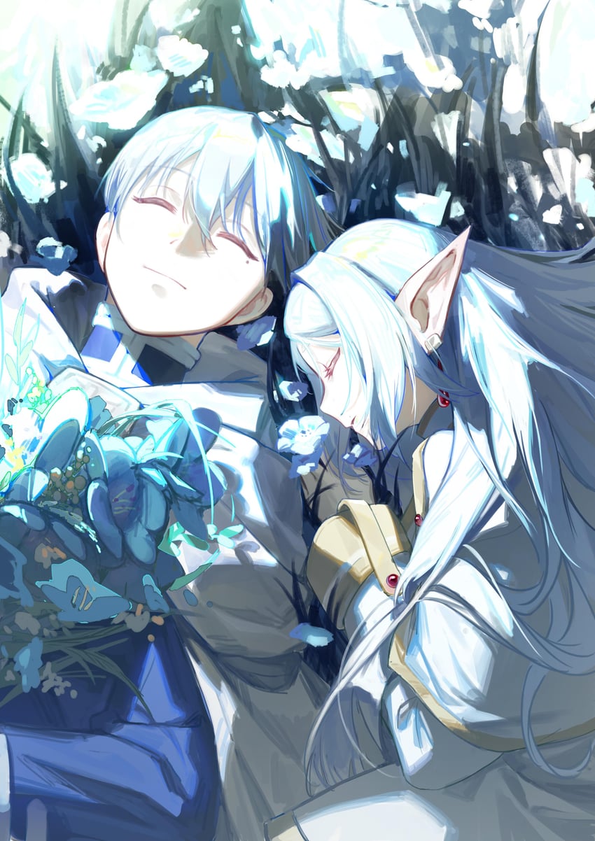 frieren and himmel (sousou no frieren) drawn by gouzhao_nanxing
