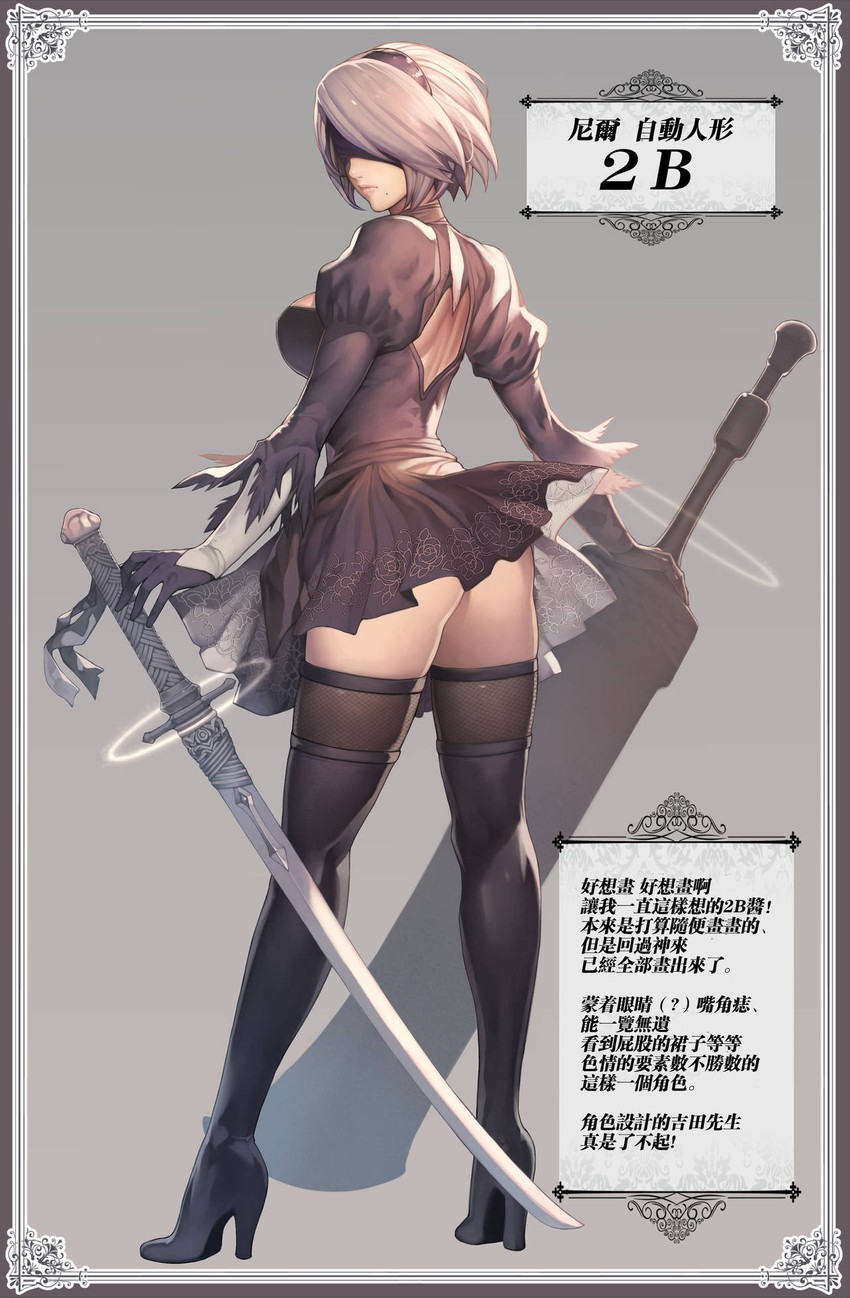2b (nier and 1 more) drawn by oda_non