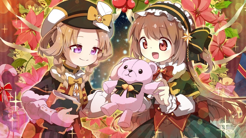 satomi touka and hiiragi nemu (mahou shoujo madoka magica and 1 more) drawn by megitti