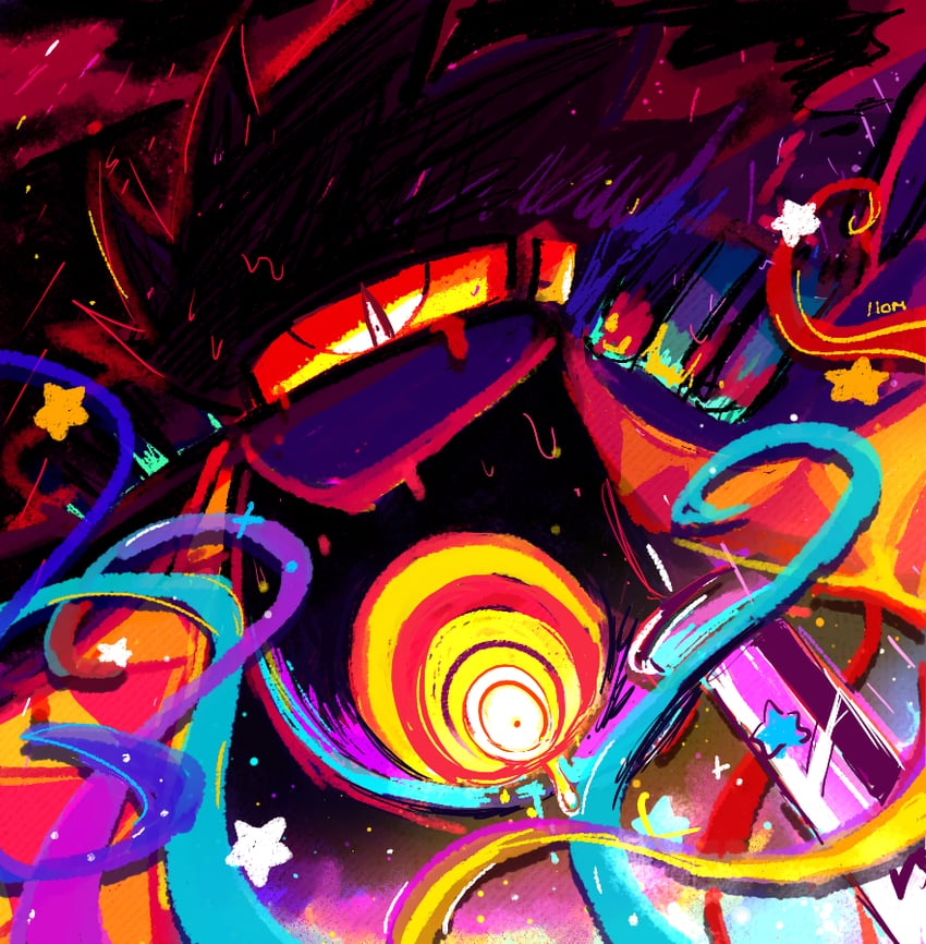dark matter and dark matter blade (kirby and 1 more) drawn by homriette