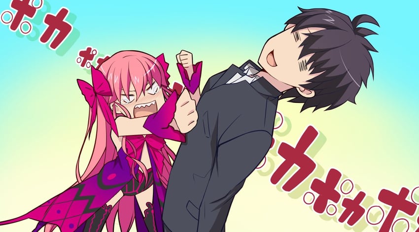 tohno shiki, noel, and dead apostle noel (tsukihime) drawn by hirakawa