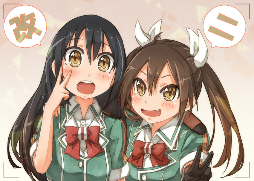 tone, chikuma, tone kai ni, and chikuma kai ni (kantai collection) drawn by umino_mokuzu_(shizumisou)