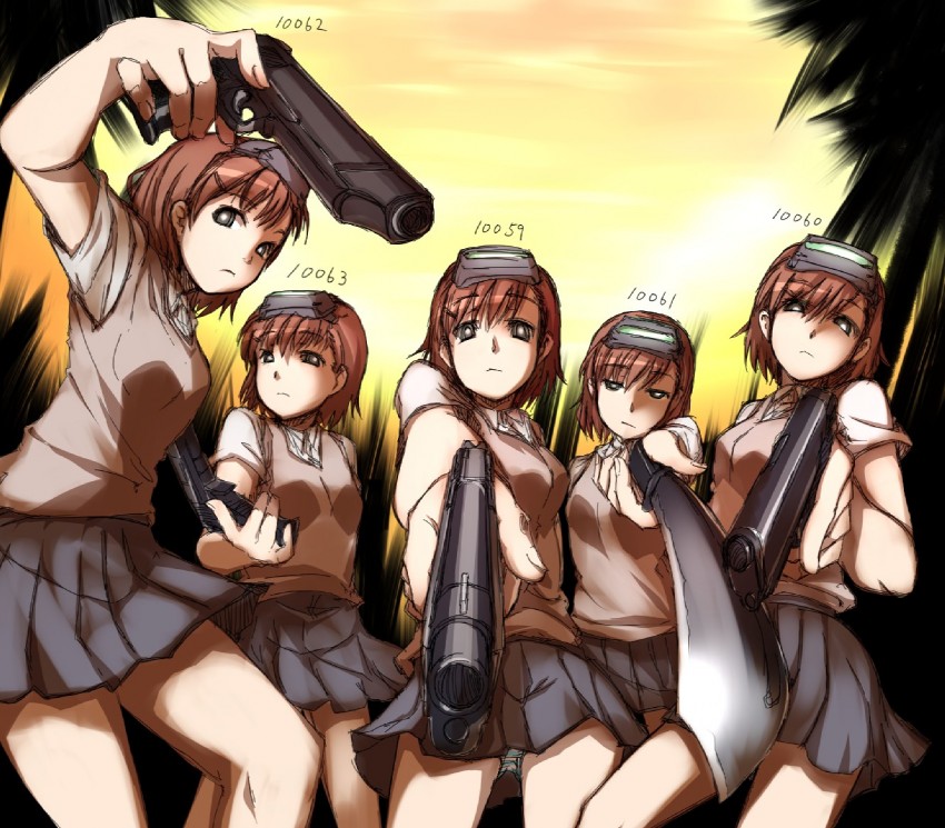 misaka imouto (toaru majutsu no index and 1 more) drawn by 4shi