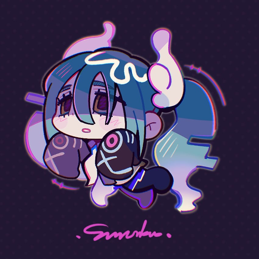 hatsune miku and ghost miku (pokemon and 2 more) drawn by suuroku