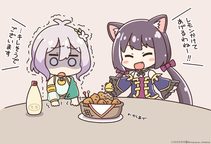 karyl and kokkoro (princess connect!) drawn by kurororo_rororo