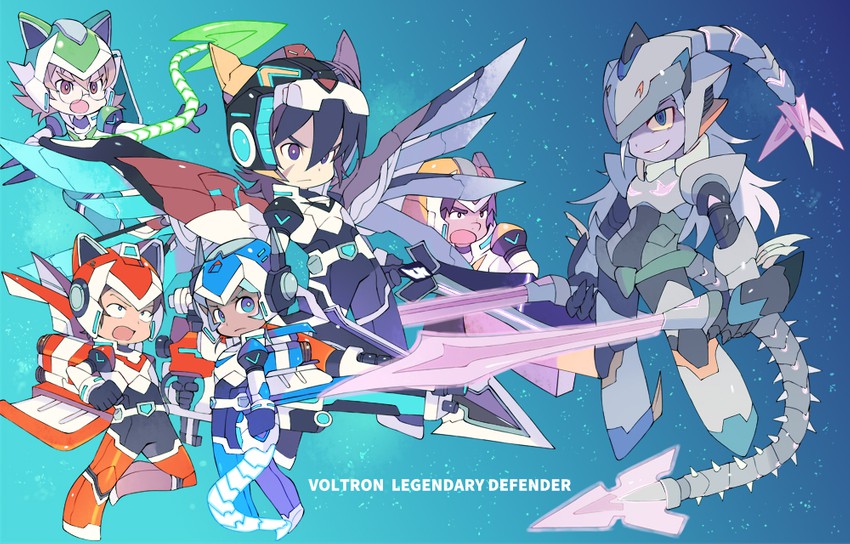 keith, pidge gunderson, princess allura, lance, hunk, and 7 more (voltron and 1 more) drawn by miyata_(lhr)