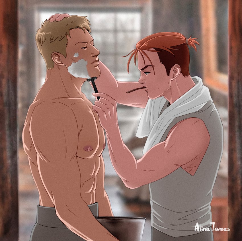 reiner braun and porco galliard (shingeki no kyojin) drawn by adelheid_(moschiola)