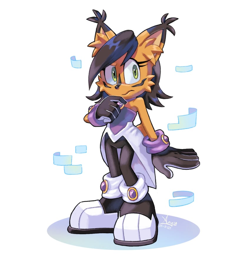 nicole and nicole the holo-lynx (sonic and 1 more) drawn by angiethecat