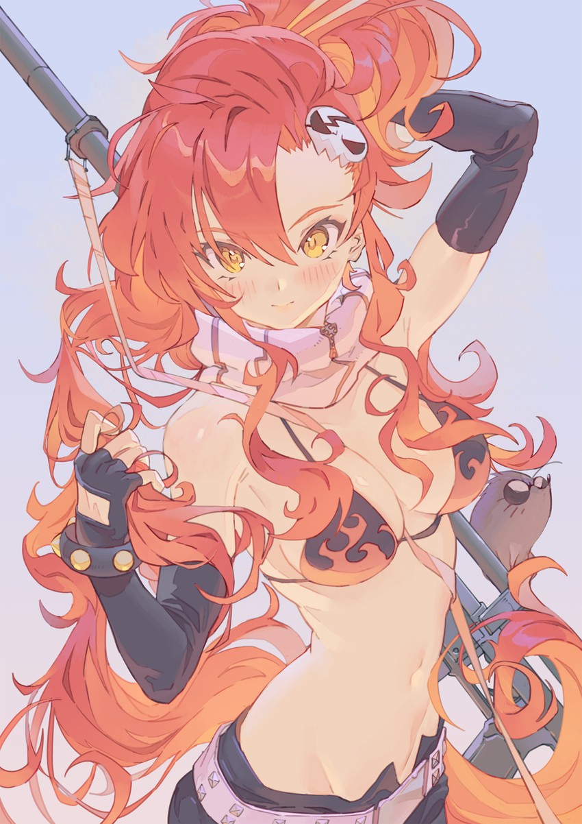 yoko littner and boota (tengen toppa gurren lagann) drawn by hxxg