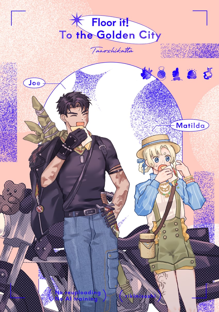 matilda bouanich and j (reverse:1999) drawn by rikini_sushi