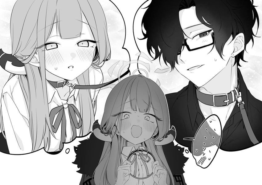 sensei, aru, and problem solver sensei (blue archive) drawn by inotukuhito