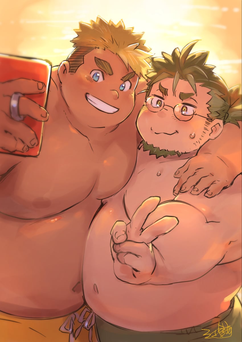 yasuhiko and subaru (live a hero) drawn by daihukudokoro