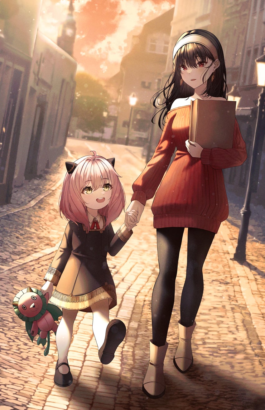 yor briar, anya, and director chimera (spy x family) drawn by popcat_(jung5u)