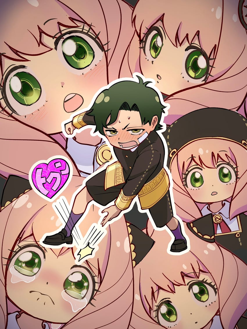 anya and damian desmond (spy x family) drawn by wakaruhello