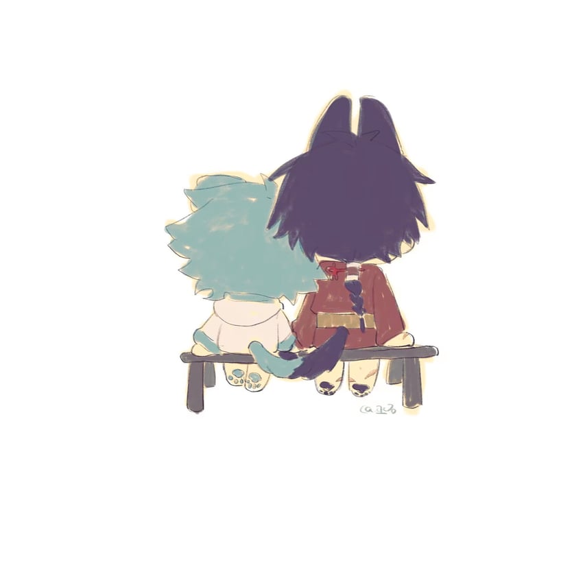 seragaki aoba and koujaku (dramatical murder) drawn by wushi_stoneee