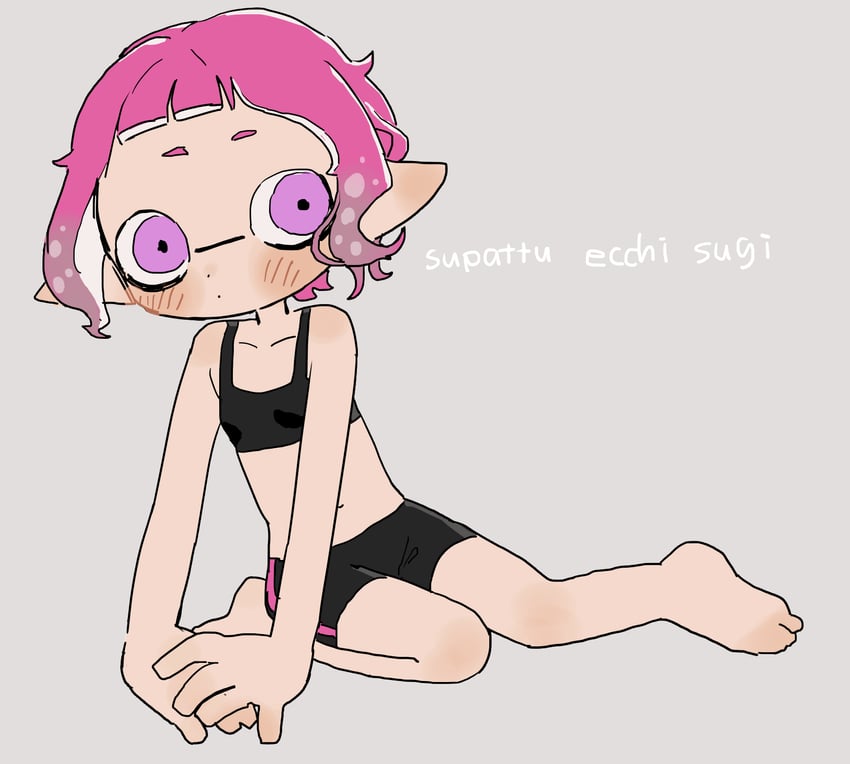 inkling player character, inkling girl, and sumomo (splatoon) drawn by ikuta_semi