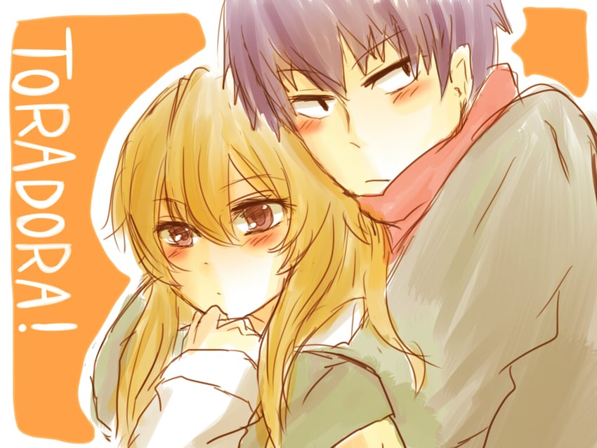 aisaka taiga and takasu ryuuji (toradora!) drawn by 16cha