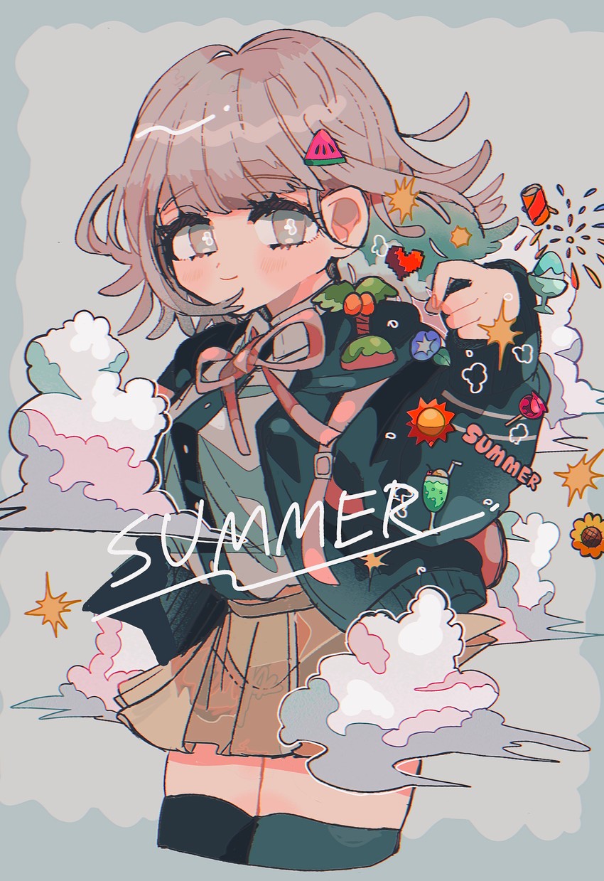 nanami chiaki (danganronpa and 1 more) drawn by kara_aren