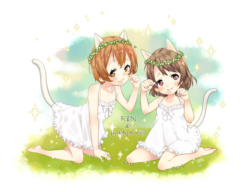 hoshizora rin and koizumi hanayo (love live! and 1 more) drawn by kashiwagi_sumika