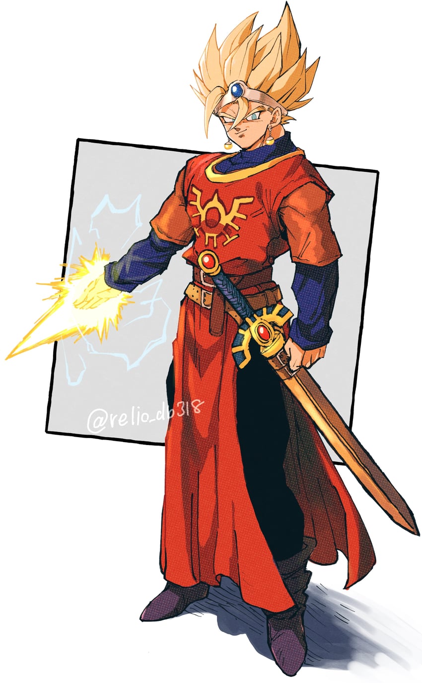 vegetto and hero (dragon ball and 3 more) drawn by relio_db318