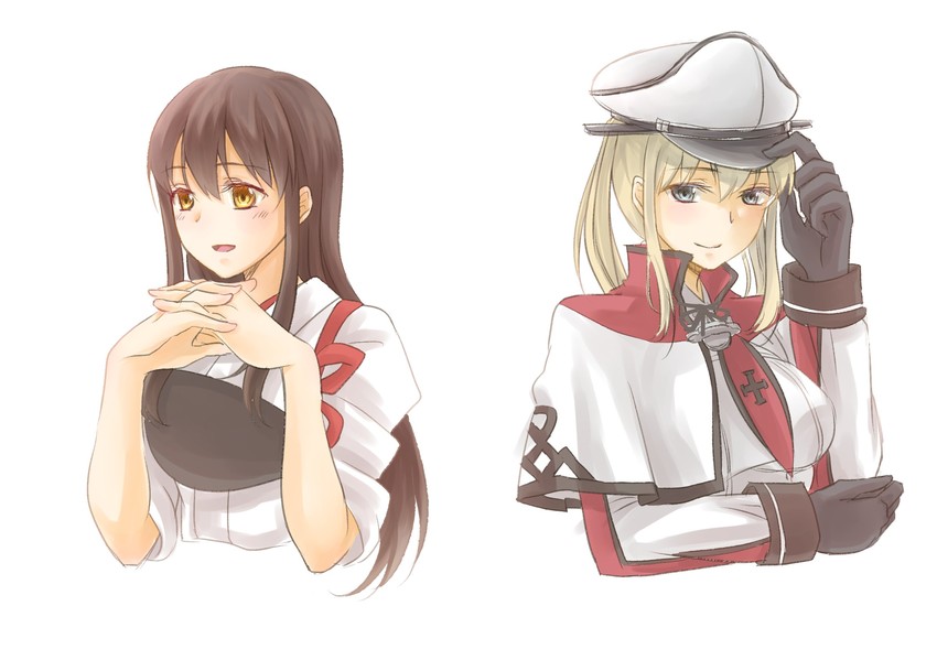 akagi and graf zeppelin (kantai collection) drawn by asakawa_shinka