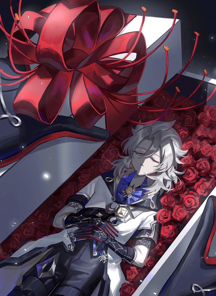 albedo and primordial albedo (genshin impact) drawn by march_rly