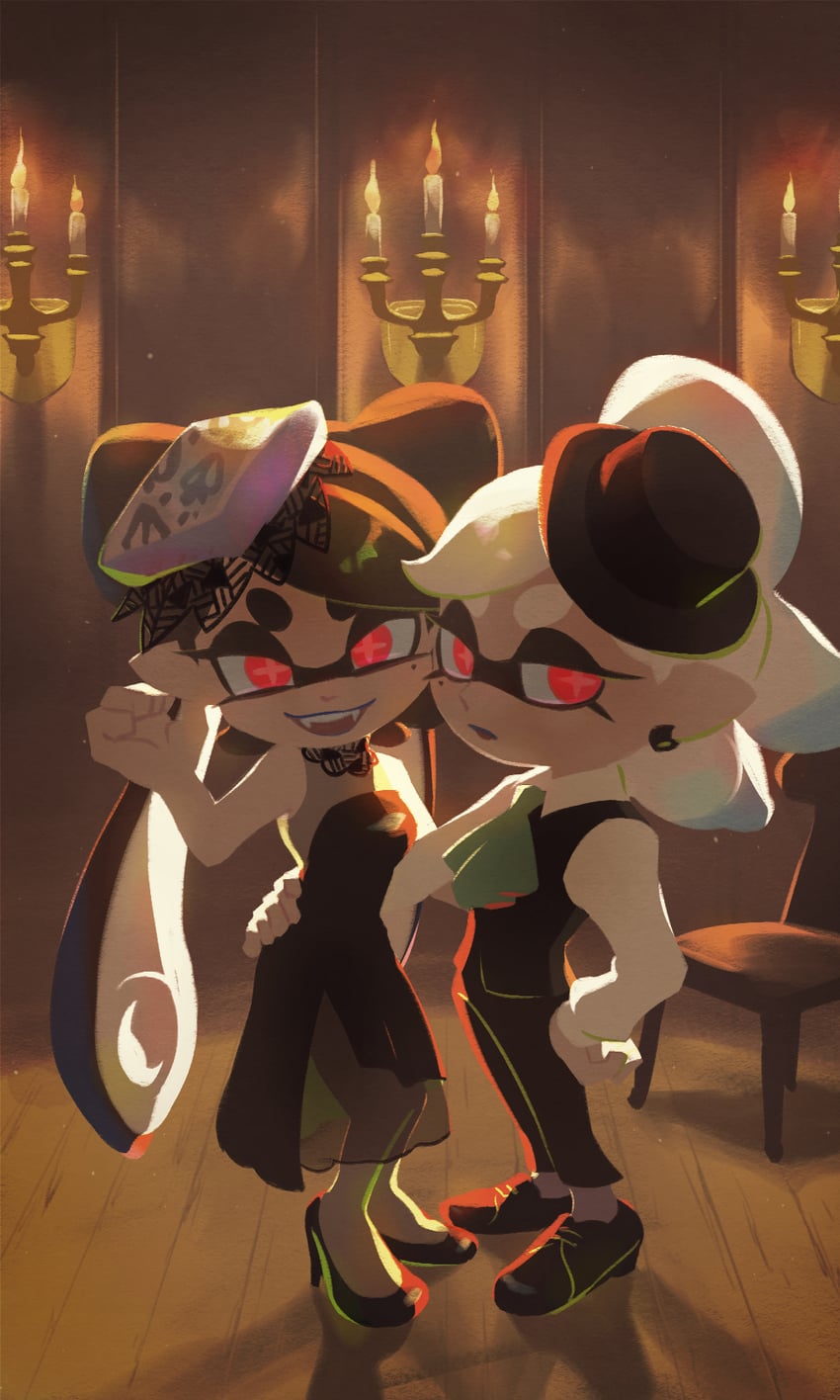 callie and marie (splatoon and 1 more) drawn by ukata