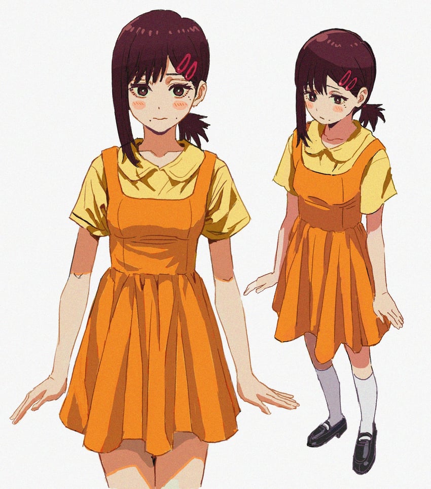 higashiyama kobeni and doll (chainsaw man and 1 more) drawn by shiren_(ourboy83)