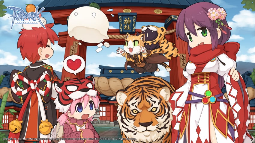 sorcerer, merchant, summoner, soul reaper, and jing guai (ragnarok online) drawn by yuichirou