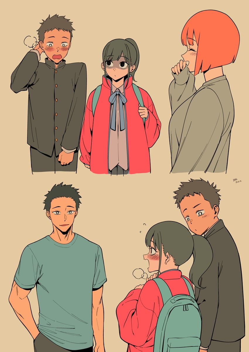 mother, girlfriend, father, and boyfriend (mcdonald's and 1 more) drawn by f.w.zholic