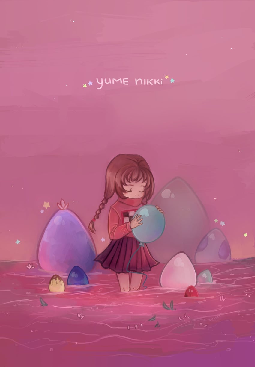 madotsuki (yume nikki) drawn by dreaming_witch