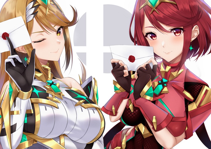 pyra and mythra (xenoblade chronicles and 2 more) drawn by yuuki_shin