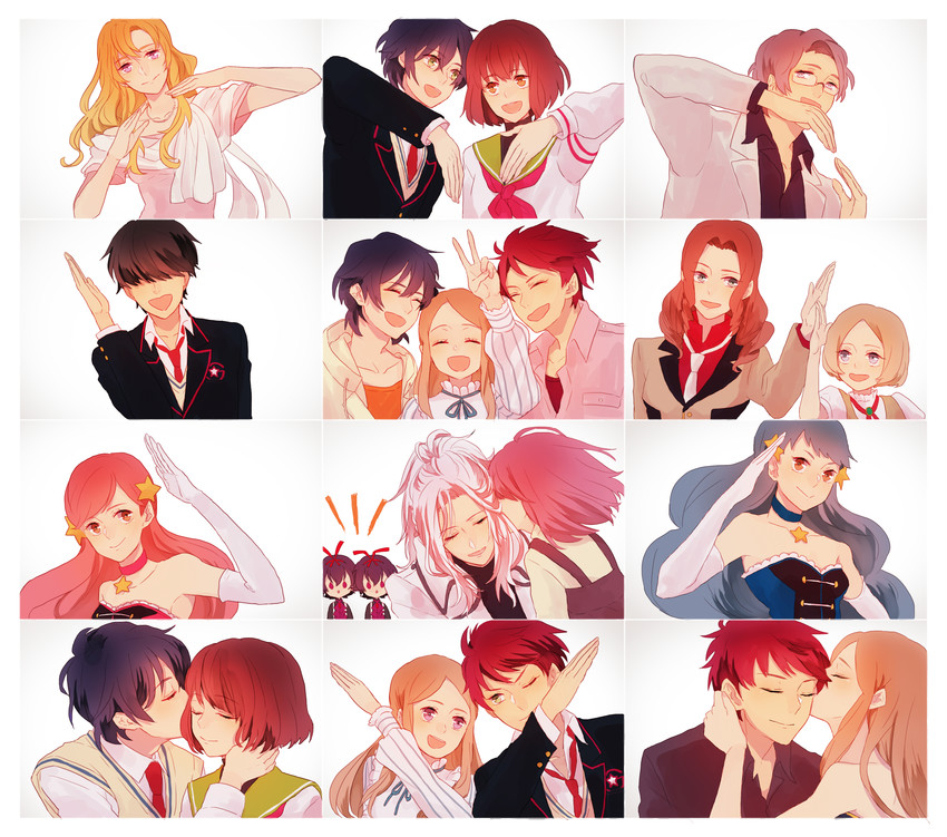 takakura himari, takakura shouma, takakura kanba, oginome ringo, watase sanetoshi, and 9 more (mawaru penguindrum) drawn by kurusu_awa