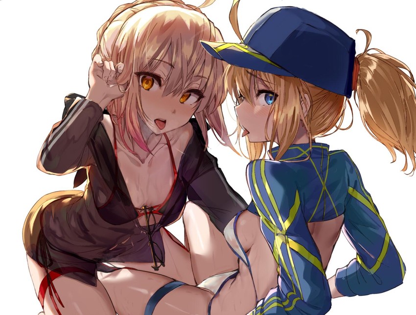artoria pendragon, mysterious heroine xx, and mysterious heroine x alter (fate and 1 more) drawn by akieda