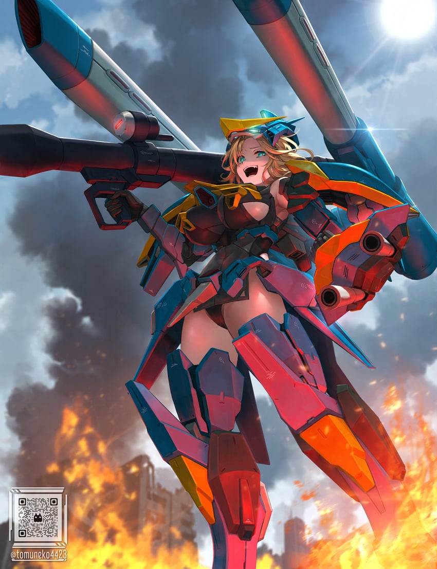 calamity gundam (gundam and 1 more) drawn by tom-neko_(zamudo_akiyuki)