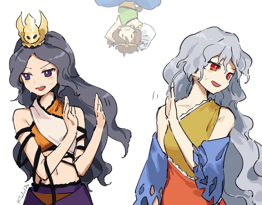 sakata nemuno, son biten, and chirizuka ubame (touhou and 1 more) drawn by kaigen_1025
