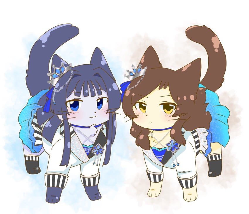 kitazawa shiho and mogami shizuka (idolmaster and 2 more) drawn by hutaba