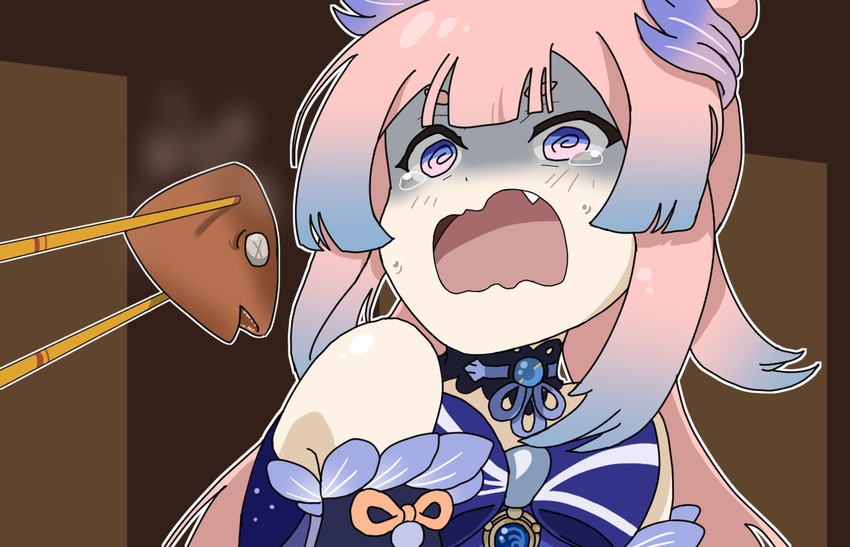 sangonomiya kokomi (genshin impact and 1 more) drawn by yaho_(cmxx5878)