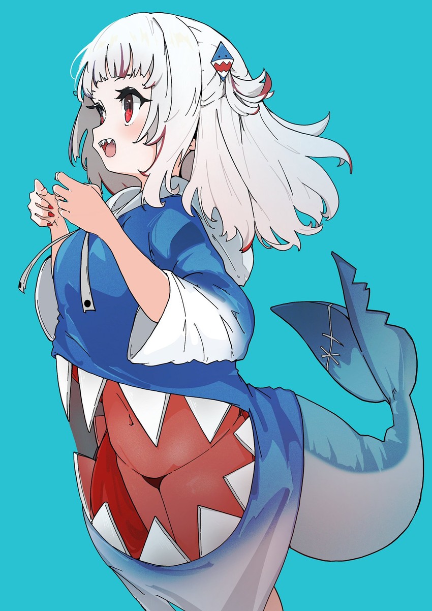 gawr gura (hololive and 1 more) drawn by ocha_(popopogg)