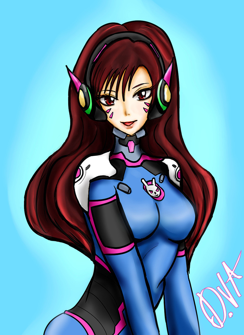 d.va (overwatch and 1 more) drawn by june183