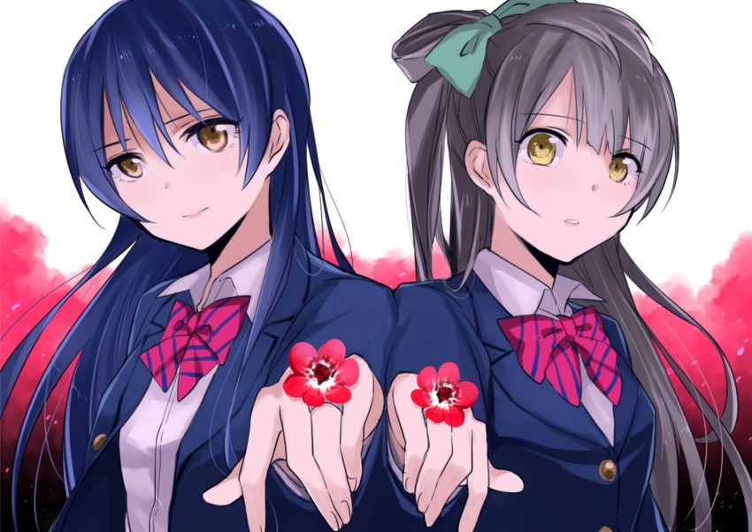 sonoda umi and minami kotori (love live! and 1 more) drawn by kamekoya_sato