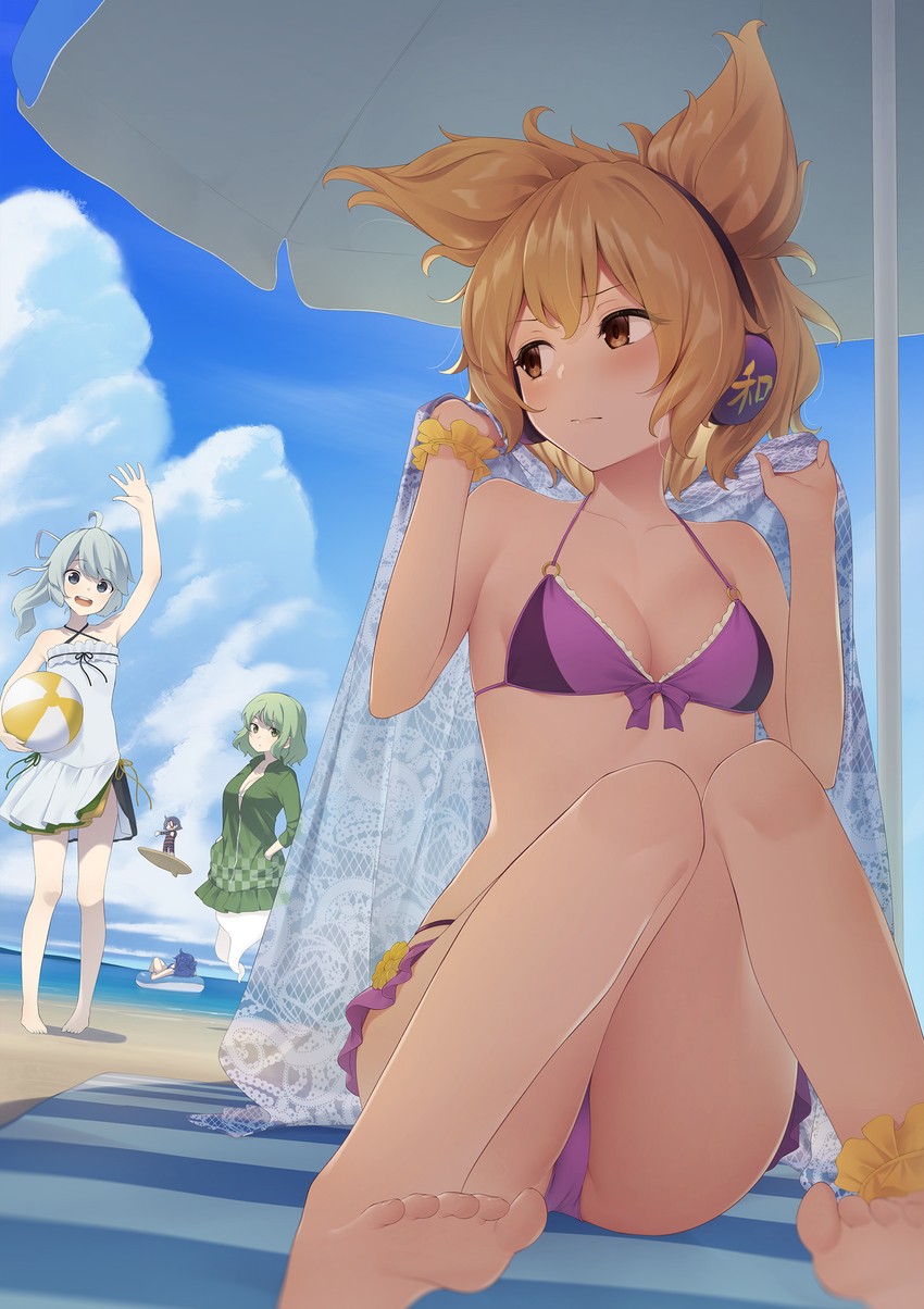 toyosatomimi no miko, mononobe no futo, kaku seiga, miyako yoshika, and soga no tojiko (touhou) drawn by kanpa_(campagne_9)