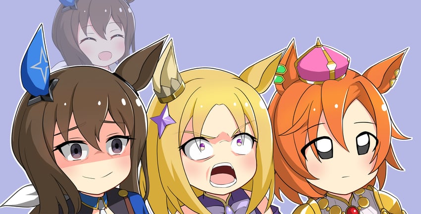 admire vega, t.m. opera o, narita top road, and admire vega's twin sister (umamusume and 2 more) drawn by meso_(zgmf-xv)