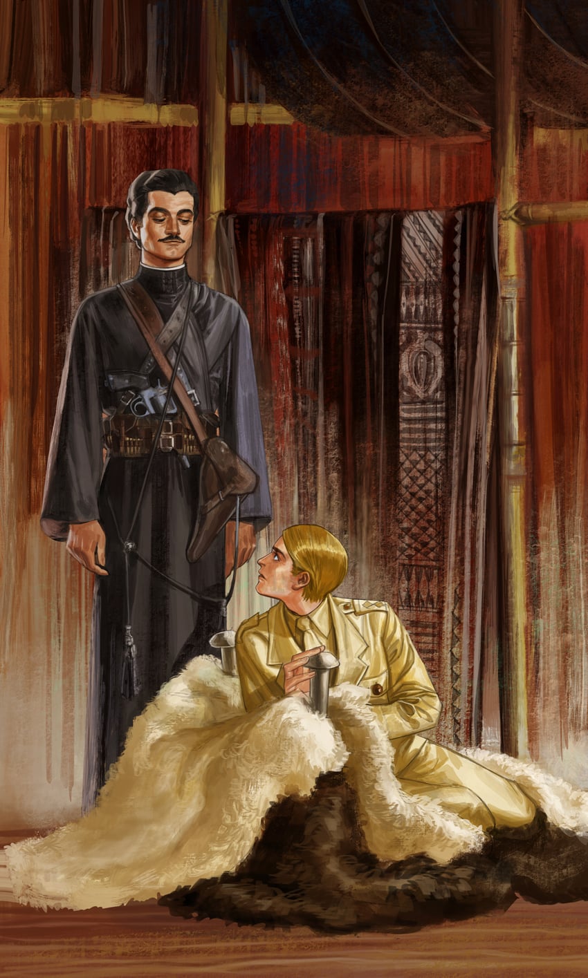 t. e. lawrence and sherif ali (lawrence of arabia) drawn by rora_(auroradiation)